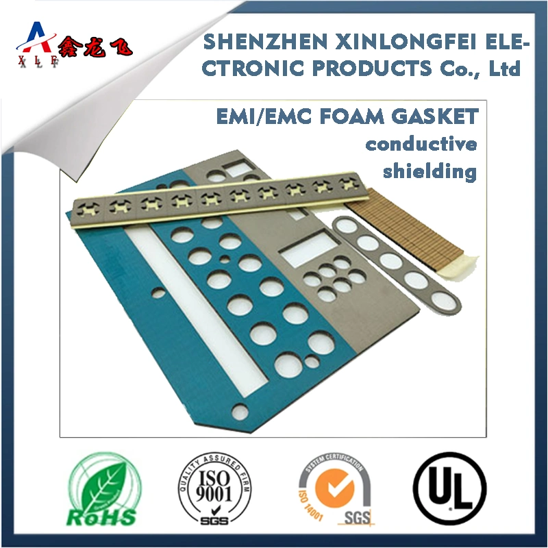 EMI Gaskets Low Resistance High Temperature Resistance RF Shielding Conductive Foam Gasket for PCB Board Chassis Cabinet