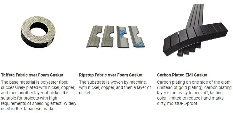 Customized Foam Fabric Over EMI Conductive Foam Gaskets Shielding/Screening and Conductive